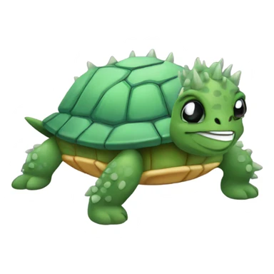 Turtle with spikes and sneakers  sticker