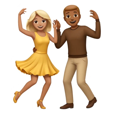 couple dancing, emoji sticker