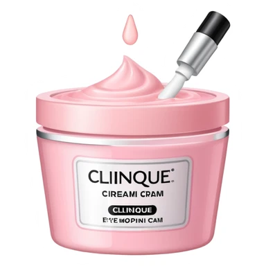 Light pink small Clinique tub with eye cream sticker