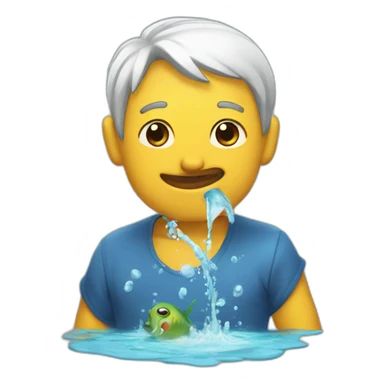 Tomando água sticker