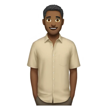 Beige scalloped shirt  sticker