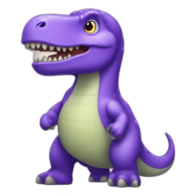 purple dinosaur sticker