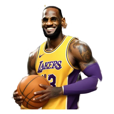 Lebron james on a very Hugh contrats back ground sticker