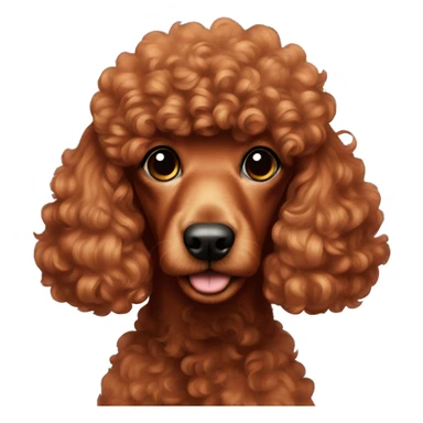 Red poodle sticker