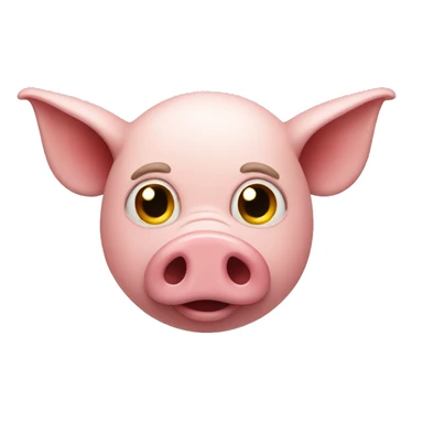 A Pig with devil horns.  sticker