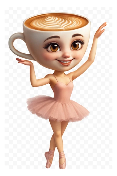 and make her stand straight Extract the character from the background, including the clothes and accessories they are wearing, and place on a transparent background. Keep the original style and appearance exactly the same. and separately give me the picture

 sticker