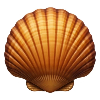 Dark brown sea shell sticker
