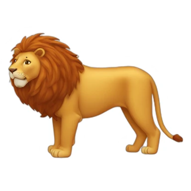 Un lion roux sur un caillou mais non c'est parce qu'en fait tu as raccroché sticker