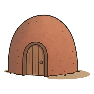 Make Patrick's rock house more detailed, keep only the house, no characters, with a transparent background, cartoon style in flat toon style. sticker