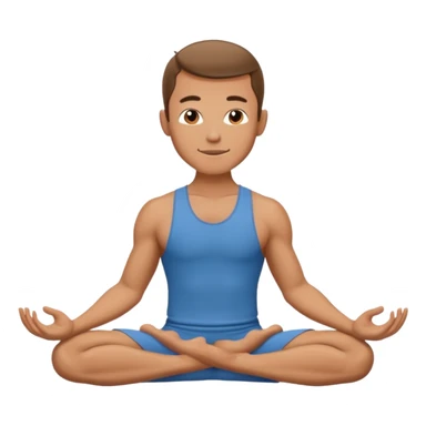 guy working out yoga sticker