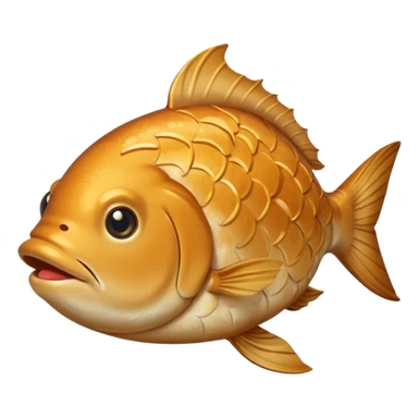 Fish-shaped bun sticker