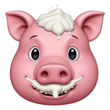 A hog snorting a line of flour  sticker