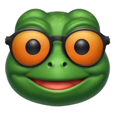 pepe frog with sun glasses sticker