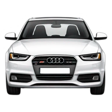 audi a4 white sticker