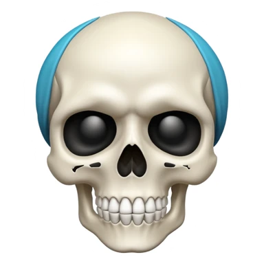 Skull emoji with chill emoji sticker
