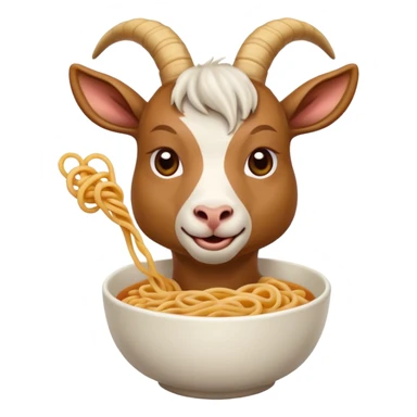 goat eating noodle sticker