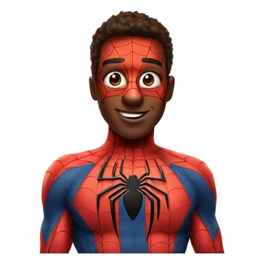 Spiderman with heart eyes sticker