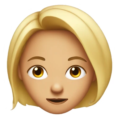 A girl is mad and working.her eye is fire sticker