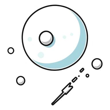 Snowball flying through air sticker