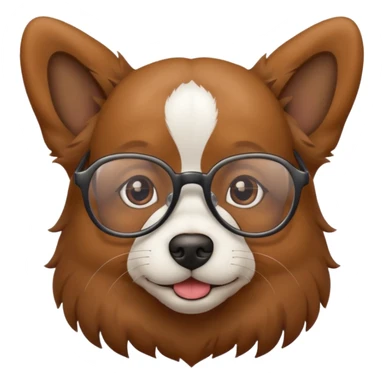 Dog with glasses sticker
