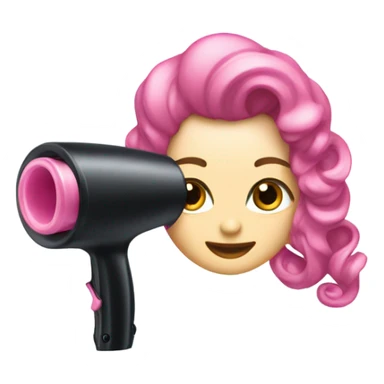 Hair curler pink sticker