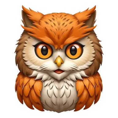 Cat head fuse owl body sticker