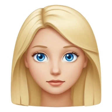 Make me a blonde woman with blue eyes  sticker