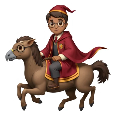 harry potter riding buckbeak sticker