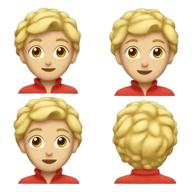 Short blonde hair red tracksuit  sticker