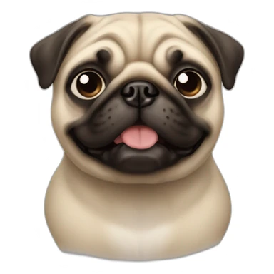 Dog pug sticker