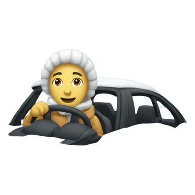 driving a car in the winter  sticker