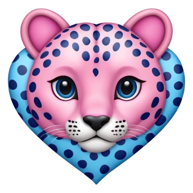 Preppy cheetah heart sticker