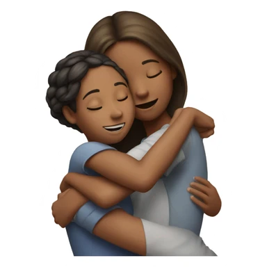 Girl hugging a girl sticker