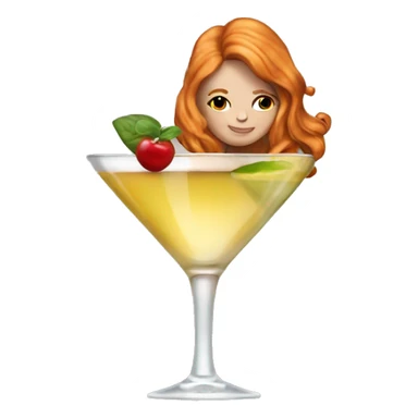 Pornstar martini but the person drinking has ginger hair and white skin  sticker