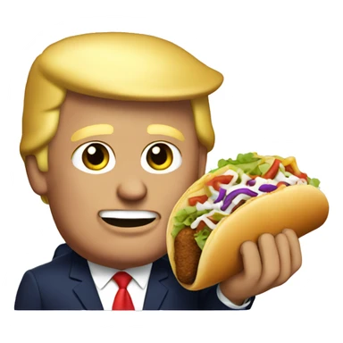 Trump holding tacobell sticker