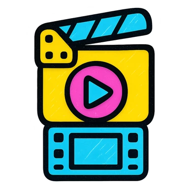 modern clean simple video editor icon suitable for app or website, no text sticker