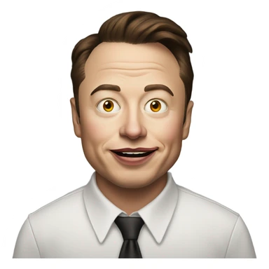 Elon musk in clown make up sticker