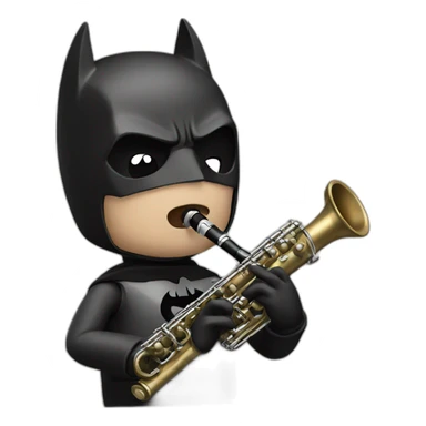Batman playing clarinet  sticker