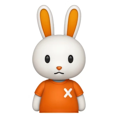miffy with orange shirt and X for a mouth sticker