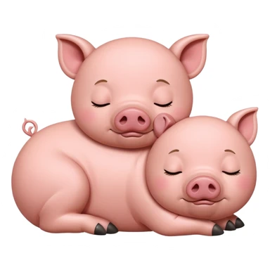 pig sleep sticker