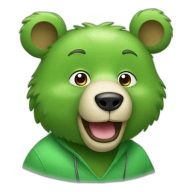 green chordify bear sticker