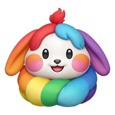 Rainbow ￼ labubu sticker