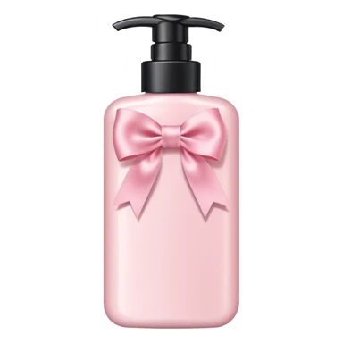 body lotion bottle with a bow and pastel colors, feminine sticker