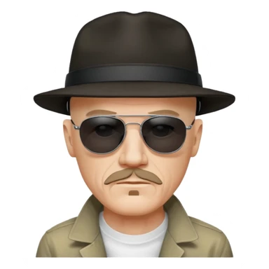 Hizenberg in hat and black sunglasses  sticker