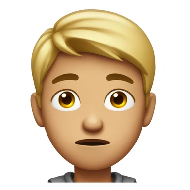 Irritated teen boy sticker