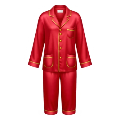 Pijama de satin color cherry sticker