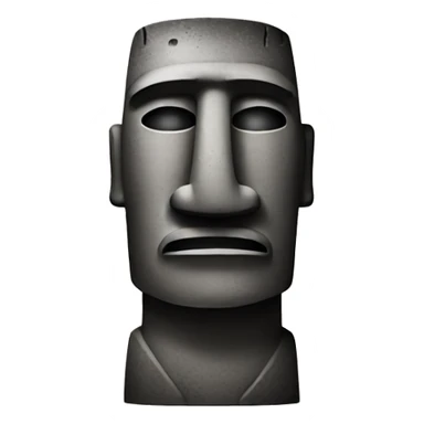 moai de 3 quart sticker