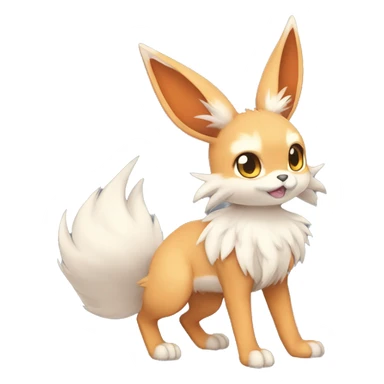 Eeveelution-Bunny-Fox-Pokémon-fusion full body sticker