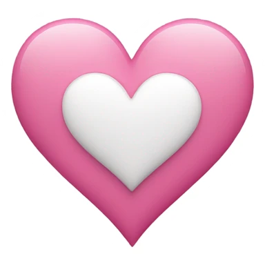 Pink heart whit white sticker