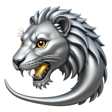 Silver Elder Scrolls Online Lion eating its tail Ouroboro sticker